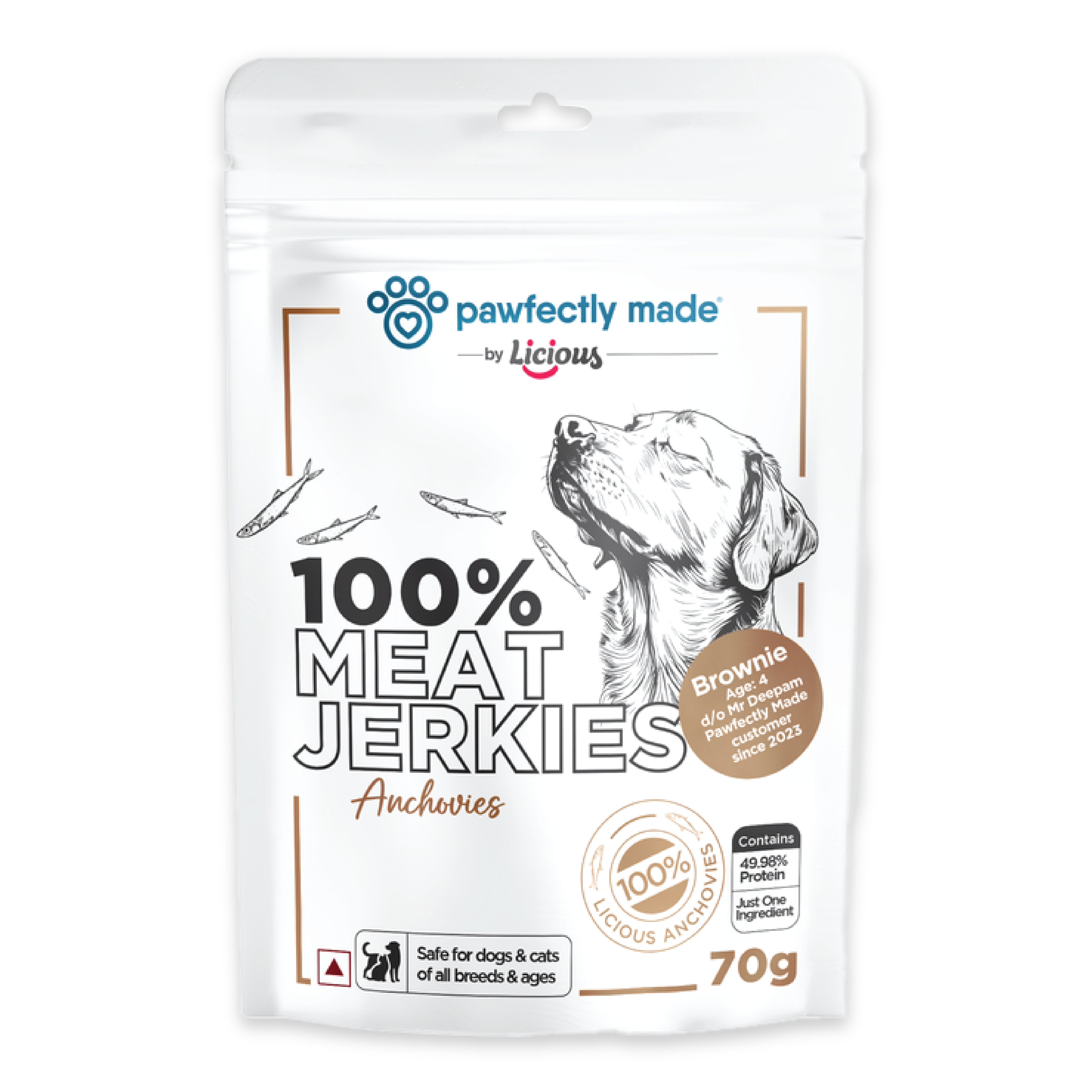 100% Meat Jerkies Anchovies