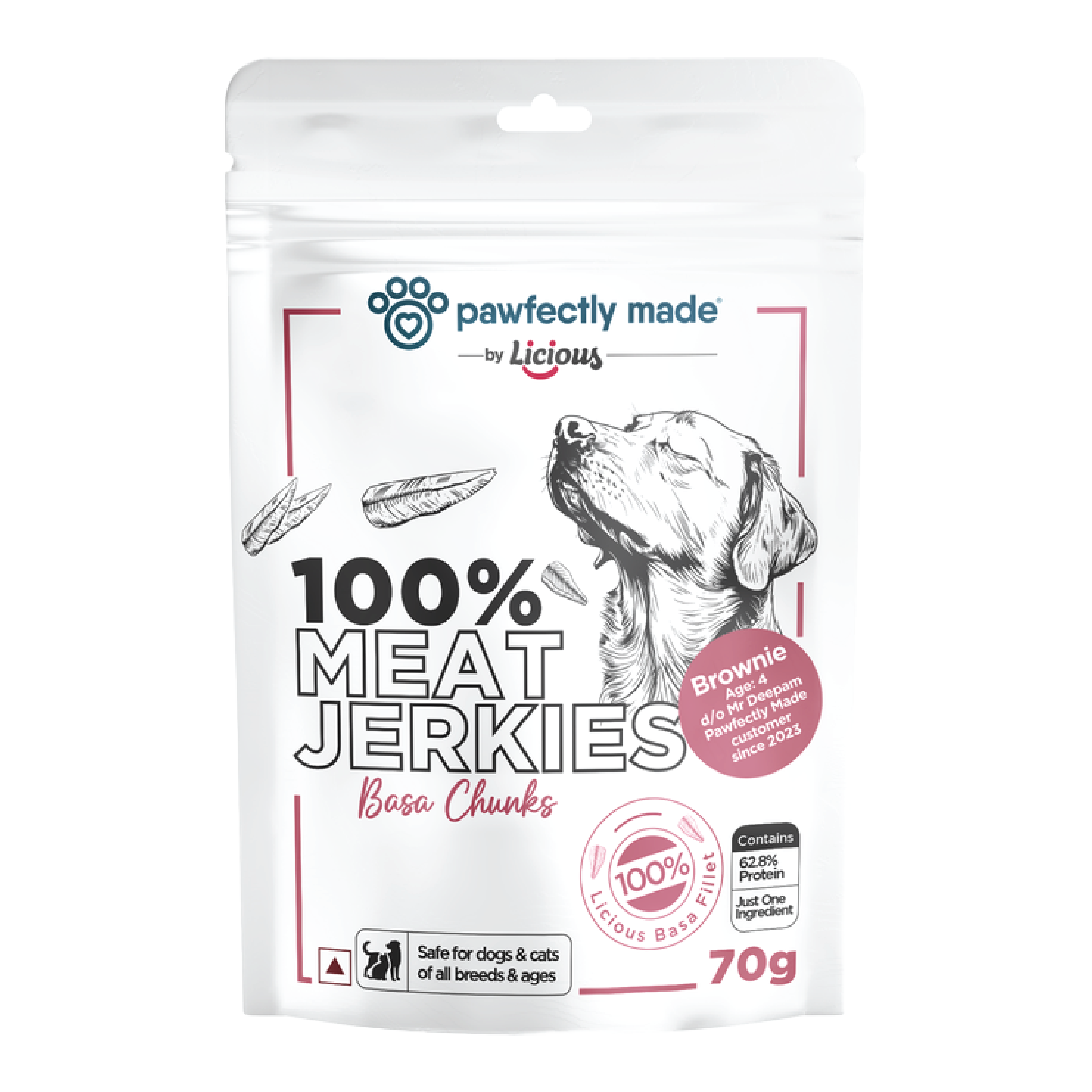 100% Meat Jerkies Basa Fillet